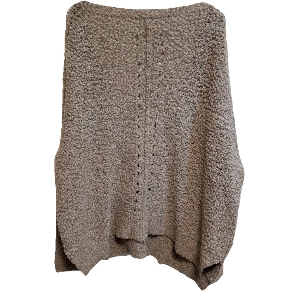 Women's Free People Oversized Cardigan Sweater Grey Size Large **DEFECT Pictured - Picture 3 of 4